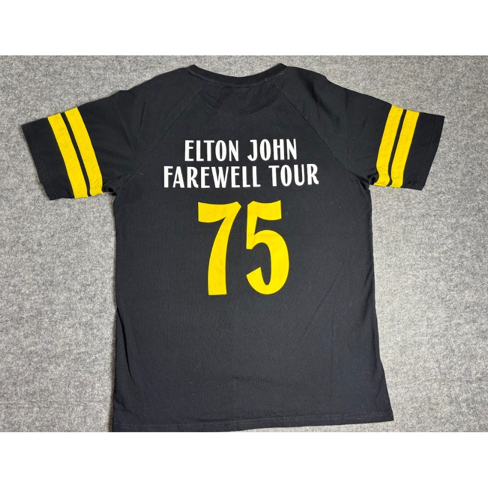 Elton‎ John Farewell Tour Tee XXL Black Gold Dodger Stadium Concert Unisex